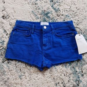 Current/Elliott Electric Blue Boyfriend Shorts